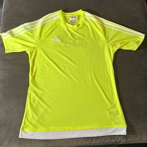 Adult Adidas Neon Yellow Lightweight Short Sleeve T-Shirt Jersey Size M NWOT